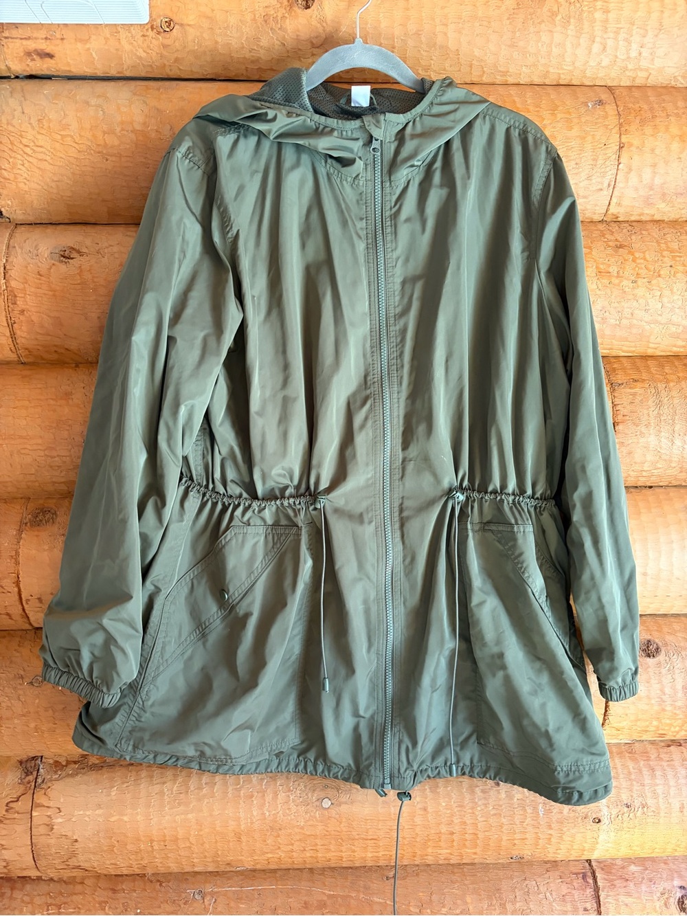 Old Navy Olive Active Hooded Jacket